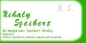 mihaly szeibert business card
