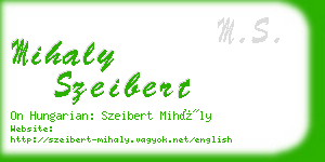 mihaly szeibert business card